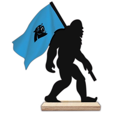 Carolina Panthers 18 Team Logo Bigfoot Silhouette Desktop Art