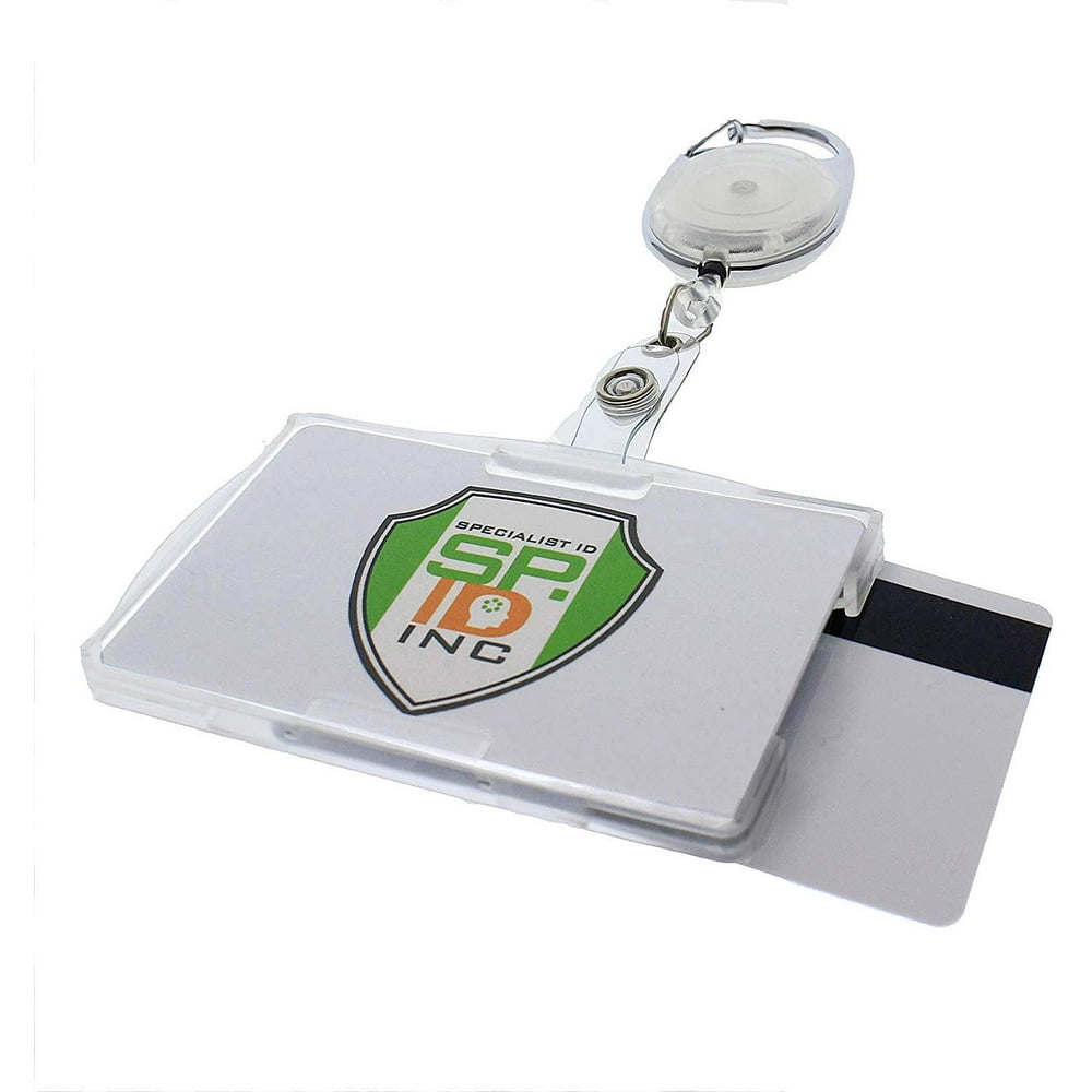 Premium Two Card Plastic Badge Holder - Vertical or Horizontal - with ...