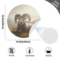 thumbnail image 3 of Sheep Grass Sunlight Black Round Placemats Plate Mats 15 Inch Non-Slip Heat Resistant Washable PVC Set Indoor for Kitchen Dining Table 4PCs, 3 of 6