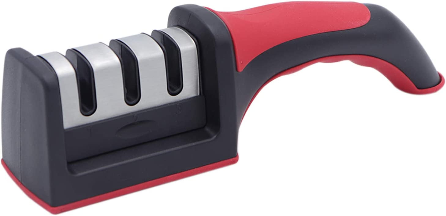 BIMZUC Kitchen Knife Sharpener,ThreeStage Lightweight Fast Knife