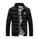 thumbnail image 3 of 2024 Otoño Invierno nueva alta calidad de los hombres casual simplicidad moda rompevientos chaqueta cálida cuello alto abrigo delgado con cremallera, 3 of 5