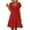 Red, variant on Zeagoo Short Sleeve Tiered Swing Dress with Pockets Summer Casual Ruffled Dress Cap Sleeve Dresses Flowy Beach Dress