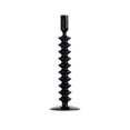 thumbnail image 2 of Linnome Halloween Themed Black Glass Candlestick, Elegant Gothic Taper Candle Holder for Table Centerpiece Decor, Spooky Party Ornament and Haunted House Holiday Decoration Gift, 2 of 6