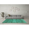 thumbnail image 3 of Ahgly Company Indoor Rectangle Abstract Turquoise Blue Modern Area Rugs, 8' x 12', 3 of 4