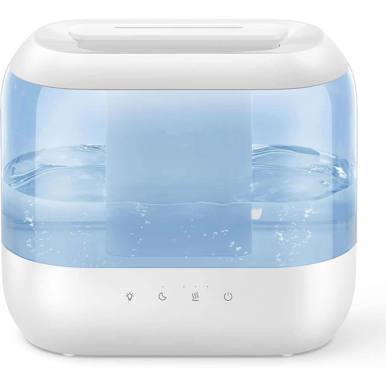 Humidifiers for Bedroom, 4L Top Fill for Large Room, 36H Runtime, 28 dB Quiet Supersized Cool Mist Air Humidifier for Baby Nursery, Plants, Indoor, Night Light, Easy to Clean & Fill, Blue