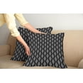 thumbnail image 2 of Ambesonne Tribal Throw Pillow Cover 2 Pack, Prehistoric Triangle Ikat, 16", Black and White, 2 of 5