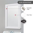 thumbnail image 6 of Design House Concord Wall Mount Rectangle Mirrored Medicine Cabinet with Adjustable Shelves, White, 6 of 14