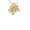 M, variant on Gold Tone Mini 3-D Elephant - A - Gold Tone Crystal Initial Sophia Necklace, 18"+1"