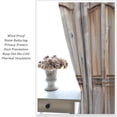 thumbnail image 5 of Barn Door Curtains, Wooden Rustic Village Farmhouse Western Country Farm Retro Woods Vintage Print Pattern Window Drapes for Living Room Bedroom Drape 2 Panel Set,42x63 Inch, 5 of 6