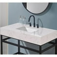thumbnail image 5 of 42. in Stone effects Vanity Top in Aosta White Apron with White Sink, 5 of 6