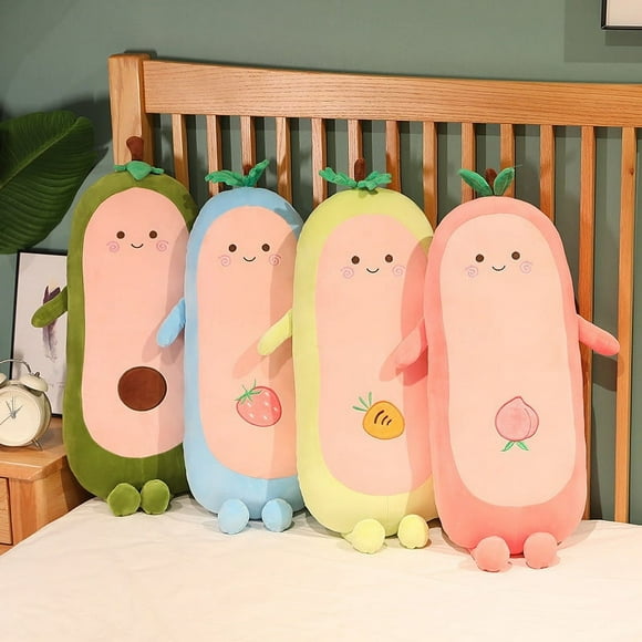 Bedroom Cartoon Fruit Avocado Throw Pillow Long Pillow Stuffed Animal Sleep Leg Clip Bed Rag Doll Caticorn Plush Pillow