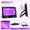 thumbnail image 3 of Luz de inundación Blacklight YQNLIFA, 120 W, LED IP66, impermeable, paquete de 2, 3 of 6