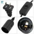 thumbnail image 4 of Deago 2 pcs E26/E27 LED Light Socket 5.9FT extension cord with On/Off switch and US AC Power Plugs Pendant Lighting Bulb Lamp for Kitchen Bedroom (Black), 4 of 8