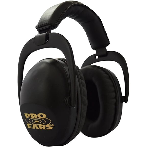 Pro Ears Ultra Sleek Passive Hearing Protection Ear Muffs, NRR 26, Black