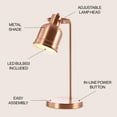 thumbnail image 4 of JONATHAN Y Edgar 18" Metal LED Task Lamp, Copper, JYL6112A, 4 of 8