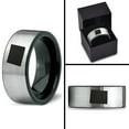thumbnail image 4 of Tungsten Wyoming The Equality State Band Ring 8mm Men Women Comfort Fit Brushed Gray Flat Cut Black Polished, 4 of 4