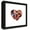 Black, variant on Heartstagram Picture Frame - Brown Wood Frame With Heart Shaped Mat Cut for a 4" x 4" Photo