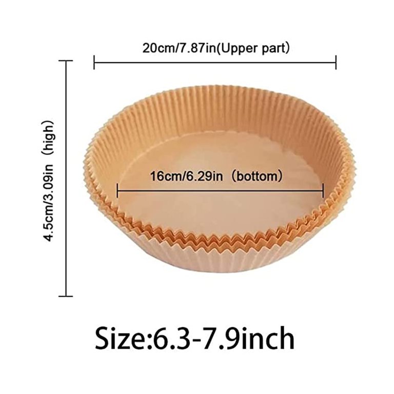 Lavit 200 Pcs Air Fryer Disposable Paper Liners - Reusable Baking Paper Liner for Air Fryer - Non Stick Parchment Paper for Baking and Microwave - Foo