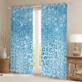 thumbnail image 2 of Erosebridal Blue Leopard Print Glitter Print Curtains Pack of 2 (42x84 Each) For Girls,Abstract Cheetah Print Curtains Blackout For Teens, 2 of 6