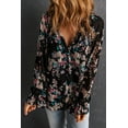 thumbnail image 4 of Women's Black Wildflower Print Chiffon Blouse, 4 of 21