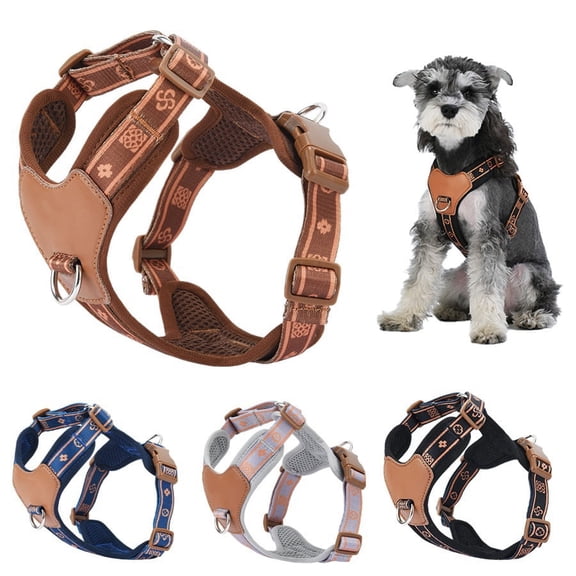 Fengcai Adjustable No-Choke Dog Harness, Breathable Pet Vest for Small to Medium Dogs, Ideal for Walking & Outdoor Activities