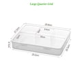 thumbnail image 3 of Extra Large Capacity Pencil Box, Stackable Organizer, Transparent Plastic, Snap-Tight Lid, Office Storage for Pens Markers Tape Erasers, 25.1x10.4x9.5cm, 3 of 5