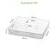 thumbnail image 3 of Organizador de almacenamiento para cajas de lápices de plástico extra grandes, contenedor translúcido apilable para material de oficina transparente, manillas con cierre de presión, 2 tamaños, 1 juego, 3 of 5