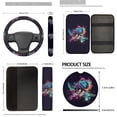 thumbnail image 5 of Uorisanigo Inked Turtle Print Car Seat Covers Front & Rear Full Set with Seat Belt Shoulder Pad/Steering Wheel Wrap/Gear Shift Handbrake Covers/Cup Coasters/Armrest Cover/Headrest/Keyring,18 Packs, 5 of 7
