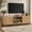 Oak, variant on Seetech TV Stand for TVs up to 75 Inches, Modern Mid Century Entertainment Center with 2 Sliding Tambour Doors & Adjustable Shelves, Walnut