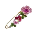 thumbnail image 2 of Linyer Flower Brooch Pin Bridal Wedding Party Club Breastpin Birthday Handmade Jewelry Girlfriend Mother Wife Gift Costume Accessories Red, 2 of 8