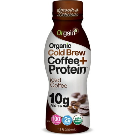 Orgain à froid Brew Coffee Plus bio protéines, café glacé, 11,5 onces, 12 Count