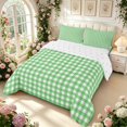 thumbnail image 2 of Manfei Classic Plaid King Size Comforter Sets,Vintage Check Comforters King Size,Dark Green,Reversible,3 Pieces,1 Comforter and 2 Pillowcases,3 Pieces,1 Comforter and 2 Pillowcases, 2 of 7