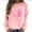 Breast cancer awareness shirts-Pink, variant on Homenesgenics Breast Cancer Awareness Shirts Plus Size for Women and Men Women Fashion Casual Print Round Neck Loose Long Sleeve T-Shirt Tops Blouse Hoodless Sweatshirts Pink L