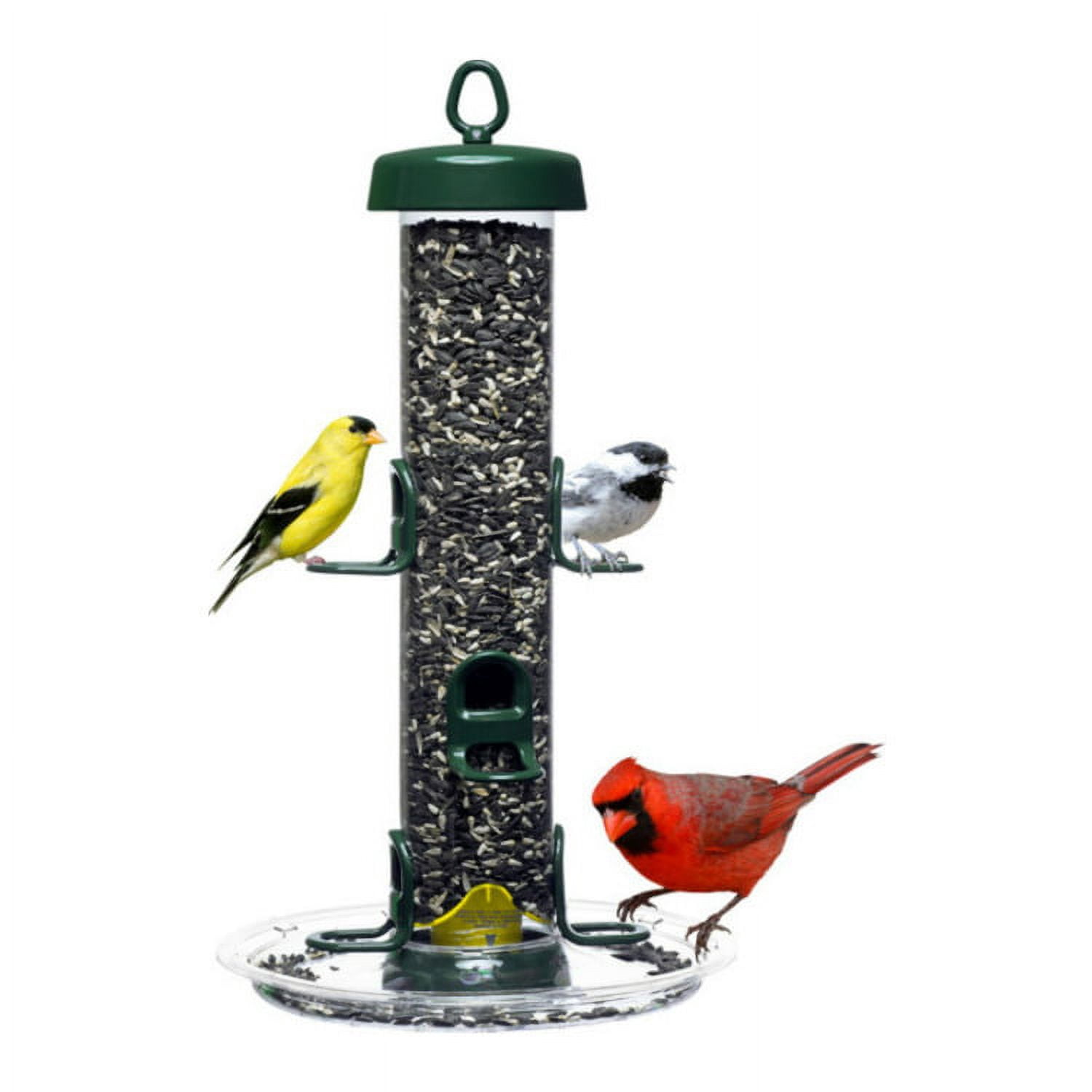 Brome Tube Solution 200 3.4 Pound Detachable Cover Polycarbonate Tube 6 Seed Ports Bird Feeder
