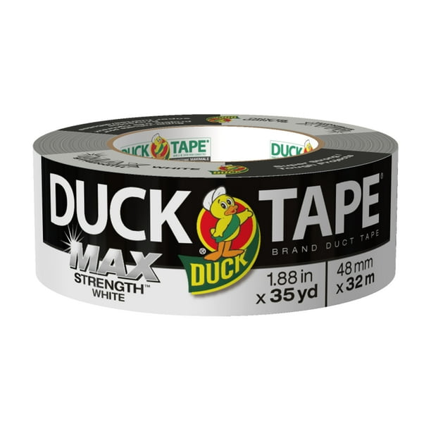 Duck Brand Max Strength 1 In X 35 Yd White Duct Tape Roll Walmart Com Walmart Com