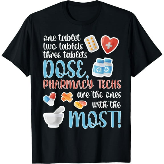 t-shirt Pharmacy Tech Pharm Tech Pharm Technician T-Shirt mens,black,women,funny,journey,Crew Neck, Short Sleeve,custom clothing patterns.