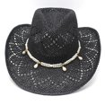 thumbnail image 4 of XIAOCHA Women's Sparkly Cowboy Hat Shapeable Brim Rodeo Beach Sun Hat,Khaki, 4 of 8