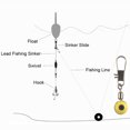 thumbnail image 4 of Fishing Line Shank Clip Connector Swivels Sinker Slides Hook Yellow 33mm, 4 of 6