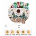 thumbnail image 6 of 13 Inch Round Placemats Set of 4, Gingerbread Christmas Non Slip Heat Insulation PP Table Mats, Xmas Tree Snowflake Rustic Washable Place Mats for Kitchen Dining Party Table Decor, 6 of 7