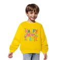thumbnail image 4 of Chandails en Molleton pour Petites Filles 2025 Coton Manches Longues Col Rond Chandail-Over Chemise pour Enfants Jaune, 4 of 5