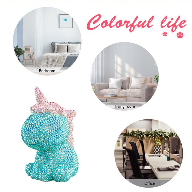 Cuadros Decorativos Unicornio diamante pintura muñeca DIY mosaico taladro niños juguete hogar ornamento artesanías Ndcxsfigh Nuevos Originales