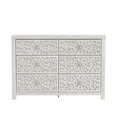 thumbnail image 5 of STYLIVIA 6-Drawer Dresser with Laser-Cut Drawer Fronts Dusty Gray Oak 45.4"W x 15.7"D x 32"H, 5 of 12