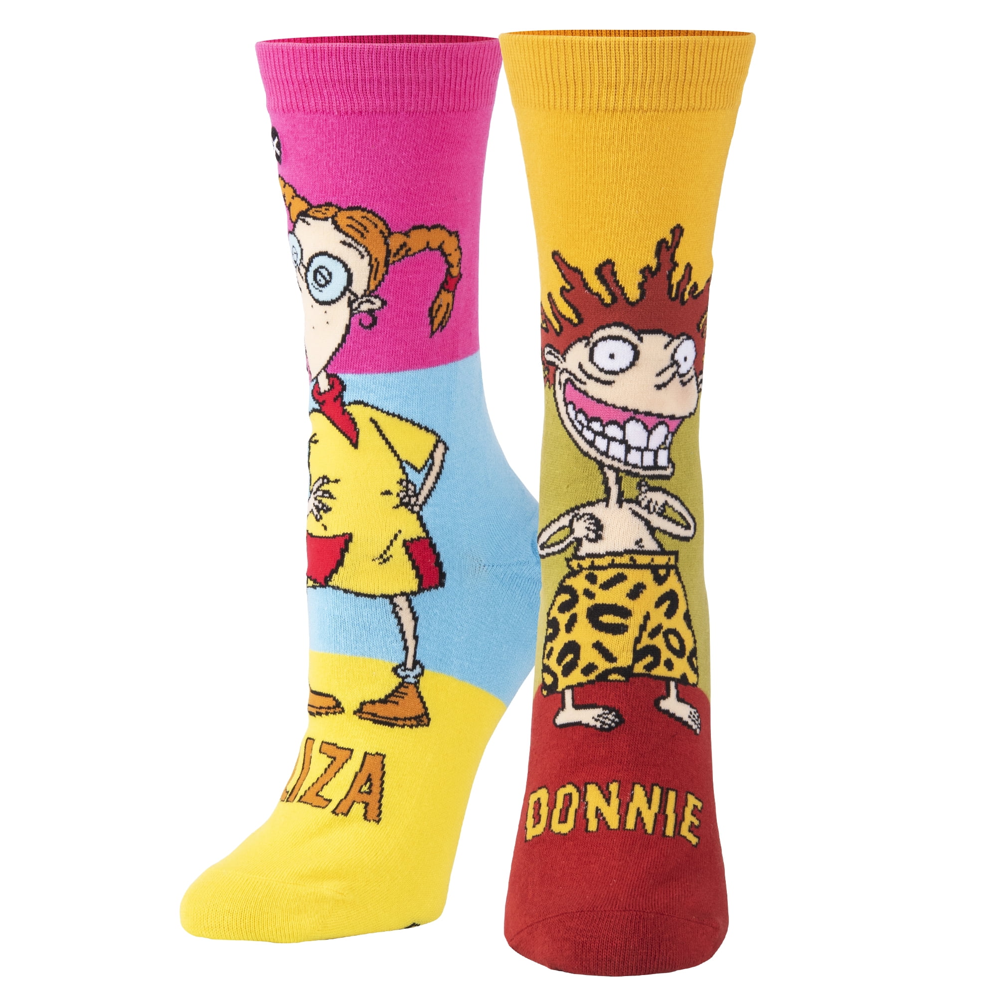 Odd Sox, Eliza & Donnie Nickelodeon Cartoon, Fun Cute Socks for Women, 5-10  - Walmart.com