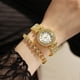 thumbnail image 5 of Reloj de mujer BRILLAR con incrustaciones de diamantes Reloj de cuarzo Pulsera Oro Rojo Verde, 5 of 5