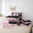 thumbnail image 6 of Manfei Girls Pink Monogrammed Bedding Comforter Set 7-Piece, Personalized Letter D Full Bedding Set, Kawaii Axolotl Cherry Blossoms Fitted Sheet Flat Sheet, Lightweight Room Decor, 6 of 8