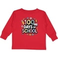 thumbnail image 3 of Inktastic 100 Days of School Girls Long Sleeve Toddler T-Shirt, 3 of 5