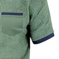 thumbnail image 5 of Kalauyu Men's Short Sleeve Waffle Shirts Quarter-Zip Casual Mock Neck Basic Designed Cotton Shirts Summer Tops, 5 of 5