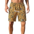 thumbnail image 3 of XINPING Men's Swim Trunks 9" with Pockets Quick Dry Printed Bathing Suit Built-in Board Shorts Beach Swimwear Pool Shorts, 3 of 5