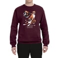 thumbnail image 2 of If It's Not a Boxer It's Just a Dog Gift | Mens Dog Lover Crewneck Graphic Sweatshirt, Maroon, 3XL, 2 of 3