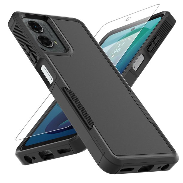 Funda para teléfono celular Yuanming Moto G 5G 2024 Heavy Duty Black